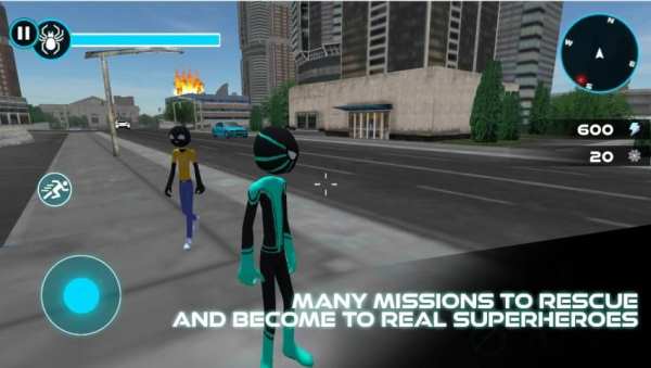 Amazing Stickman Spider Rope : Gangster Vice City screenshot 2