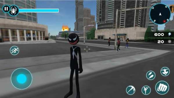 Amazing Stickman Spider Rope : Gangster Vice City screenshot 1