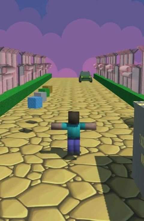 Mini Block craft running: 3d fun run blocky स्क्रीनशॉट 2
