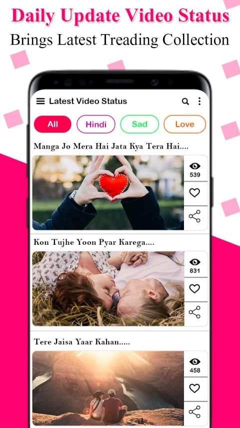 Vlog Video Status स्क्रीनशॉट 4