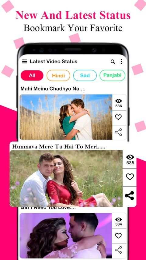 Vlog Video Status स्क्रीनशॉट 1