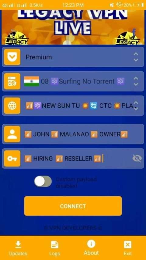 Legacy VPN UP screenshot 1