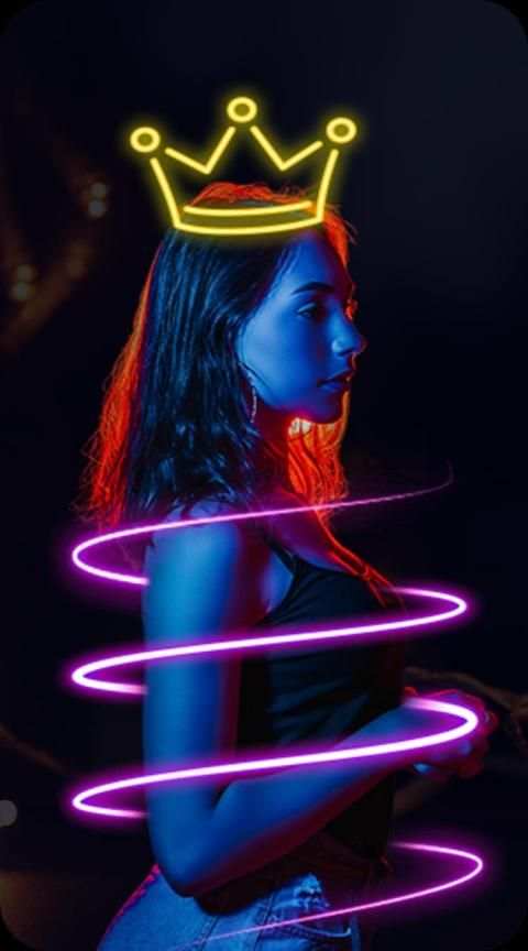 Light Crown Photo Editor : Neon Effect screenshot 5