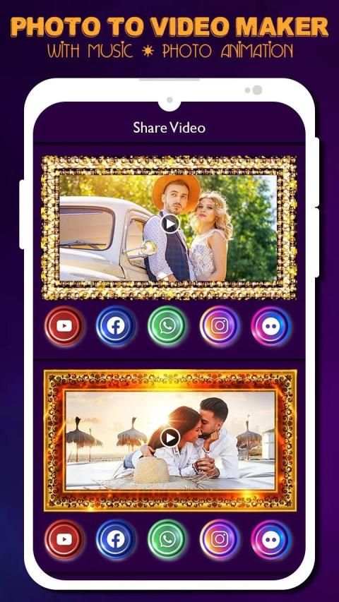 Photo Video Maker with Music - Magic Video Maker स्क्रीनशॉट 1