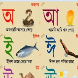 ikon ছবি দেখে স্বরবর্ণ ব্যঞ্জনবর্ণ শিক্ষা - উচ্চারণ সহ