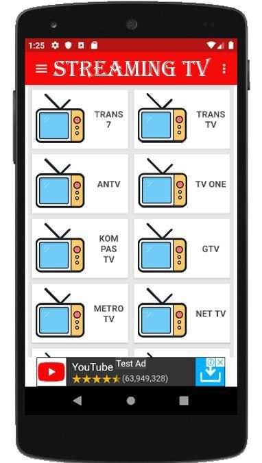 Streaming TV SCTV RCTI Dan GTV Indonesia 2 تصوير الشاشة