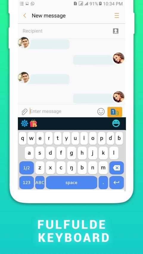 Fulfulde Keyboard Indic 2019 screenshot 1