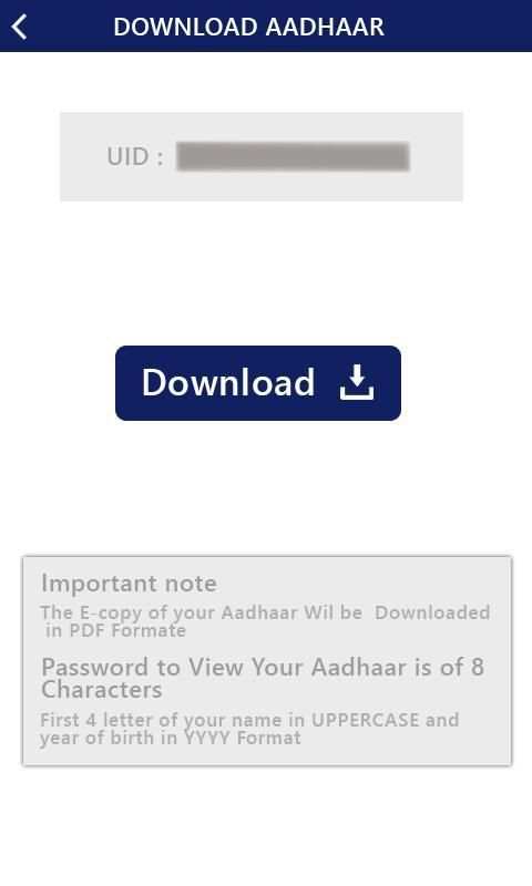 Aadharcard Downloader screenshot 4