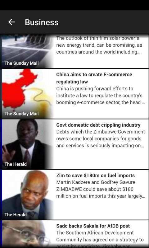 The Zimbabwe News स्क्रीनशॉट 1