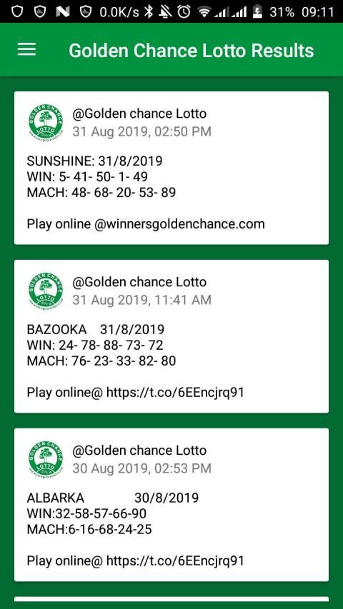 Fair chance lotto result deals today