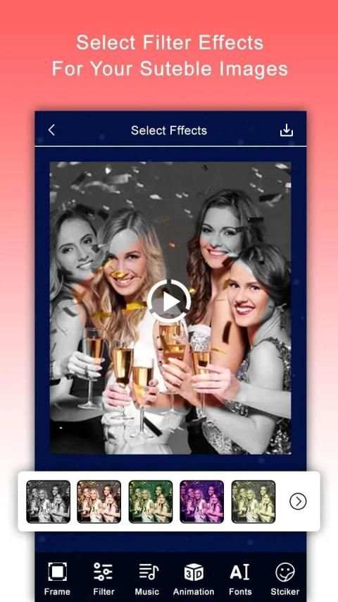 New Year Movie Maker : New Year Video Maker स्क्रीनशॉट 4
