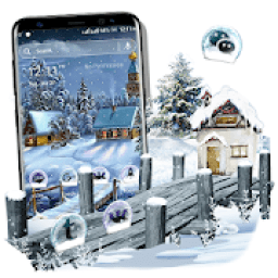 Winter Snow Night Launcher Theme आइकन