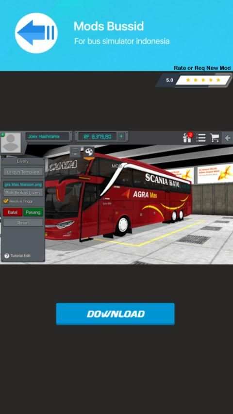 Mod Bussid Bus Budiman screenshot 1