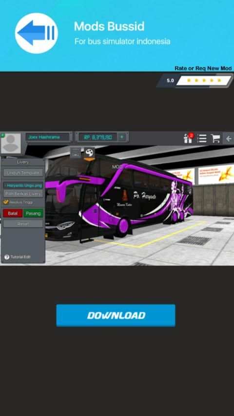 Mod Bussid Bus Budiman screenshot 1