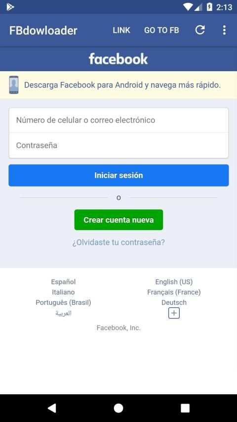 FBdowloader(Descargar Videos Facebook) screenshot 4