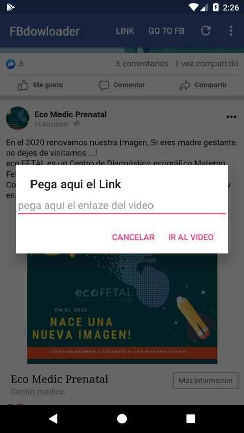 FBdowloader(Descargar Videos Facebook) screenshot 1