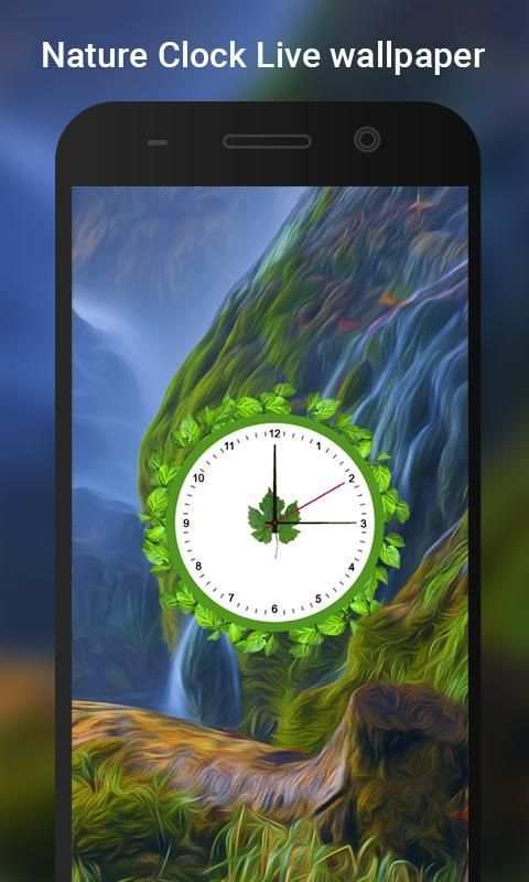 Nature Clock Live wallpaper स्क्रीनशॉट 5