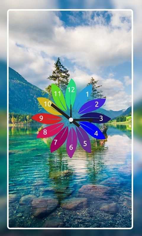 Nature Clock Live wallpaper स्क्रीनशॉट 1