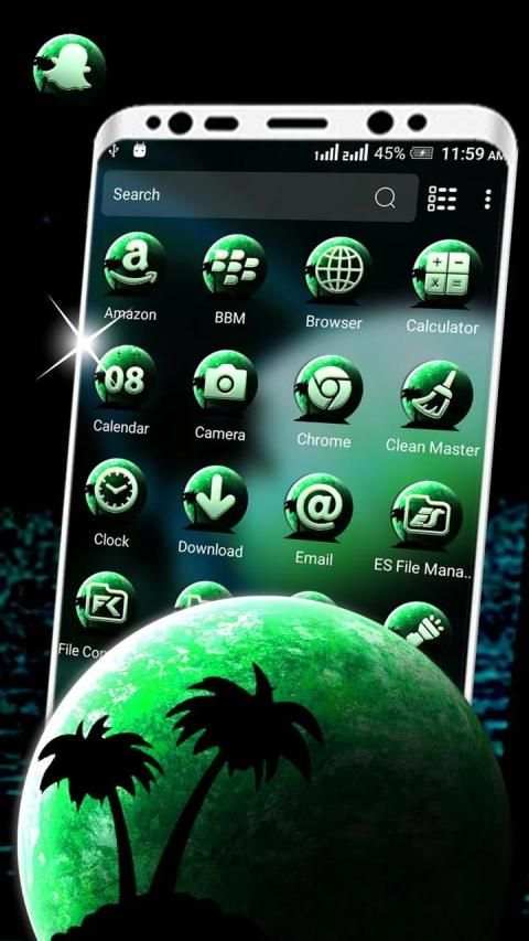 Green Planet Launcher Theme स्क्रीनशॉट 2