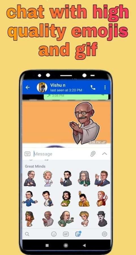 Indian messenger - high quality calls chat emojis screenshot 6