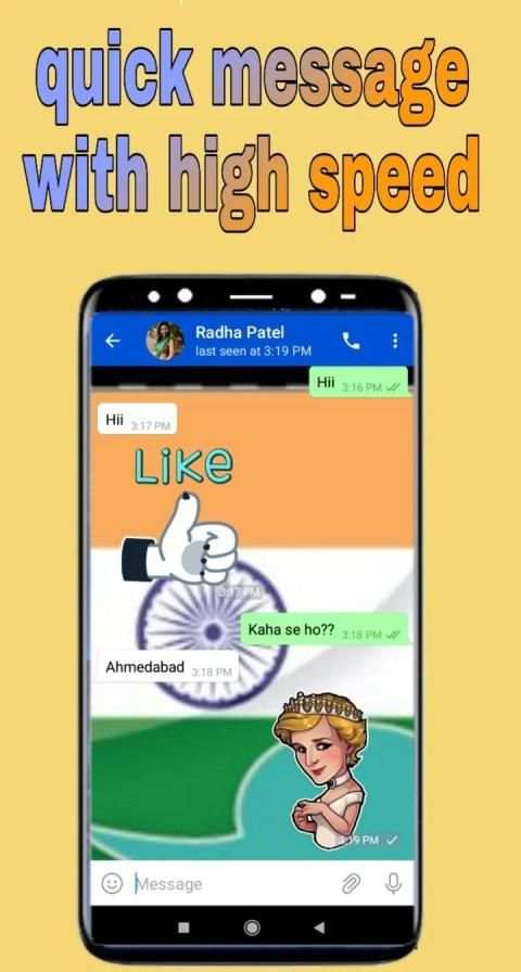 Indian messenger - high quality calls chat emojis screenshot 4