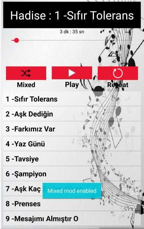 Hadise Şarkıları İnternetsiz 5 تصوير الشاشة