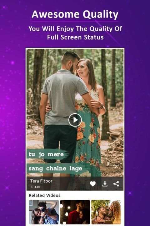 Photo + Music + Lyrics = Lyrical Video Status स्क्रीनशॉट 2