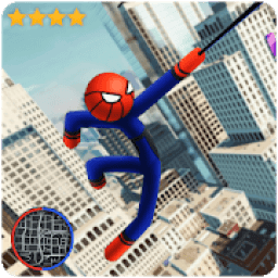 ikon Spider Stickman Rope Hero Miami Crime