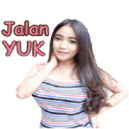 Stiker WA Cewe Kesepian icon