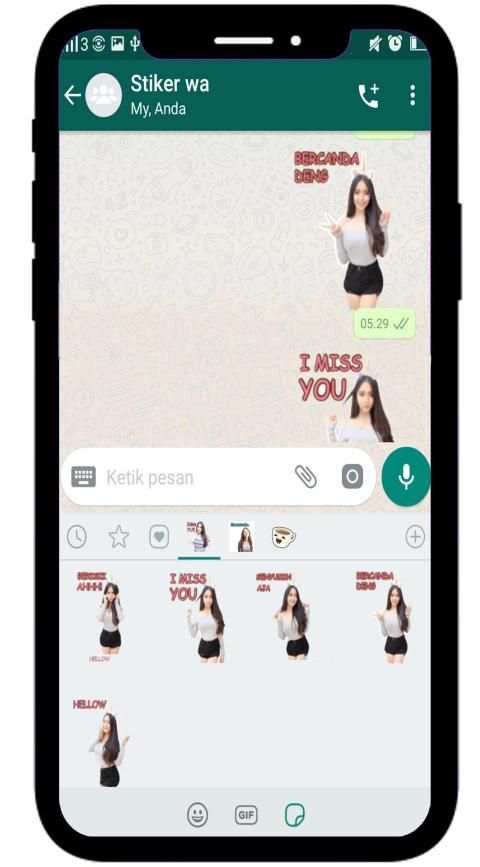 Stiker WA Cewe Kesepian screenshot 5