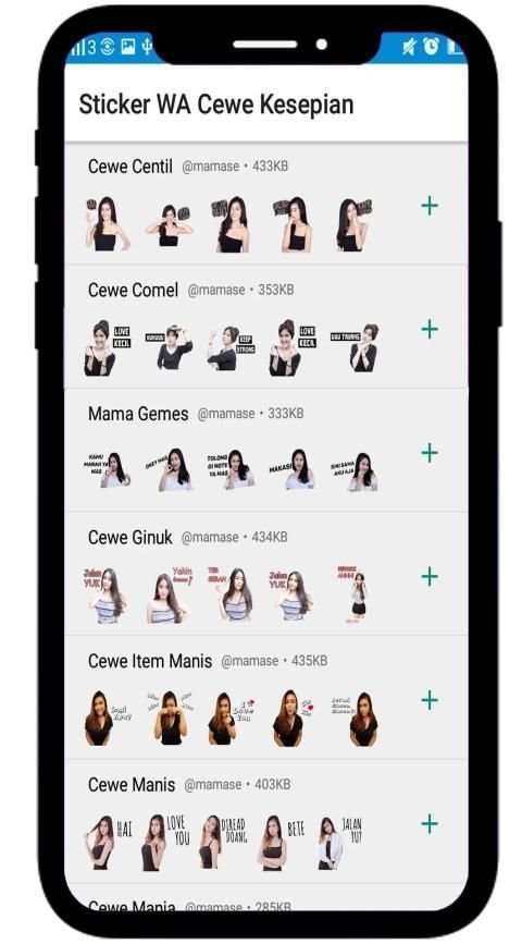 Stiker WA Cewe Kesepian screenshot 1