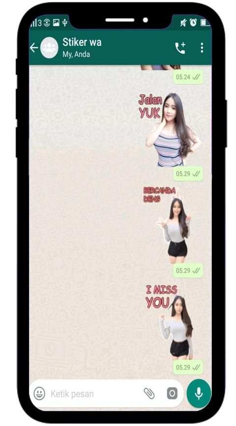 Stiker WA Cewe Kesepian screenshot 6