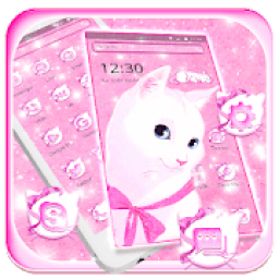ikon Pink Bow Cat Theme