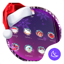 Purple Dream Christmas- APUS Launcher Free Theme आइकन