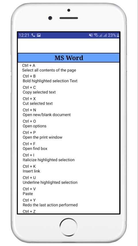 Computers Shortcut Keys screenshot 2