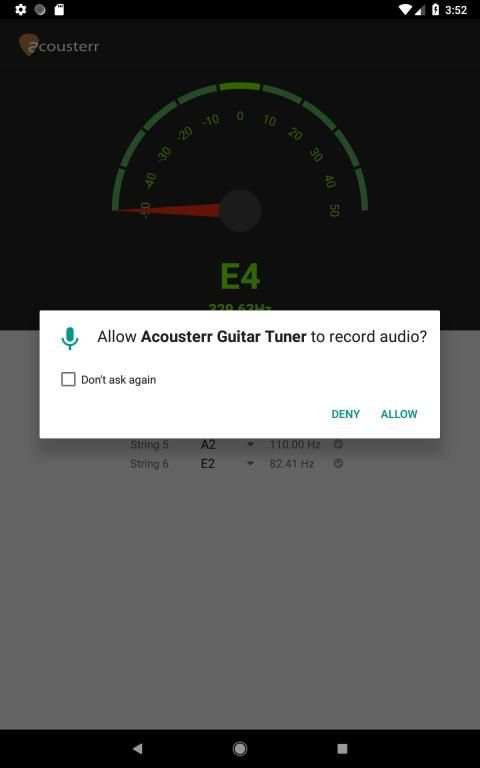 Acousterr Guitar Tuner screenshot 1