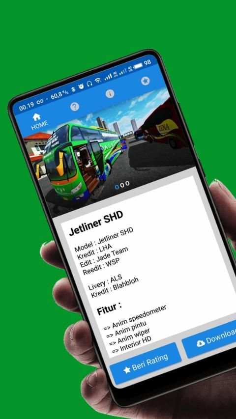Mod BUSSID : Bus Jetliner Livery SHD ALS Terbaru screenshot 4