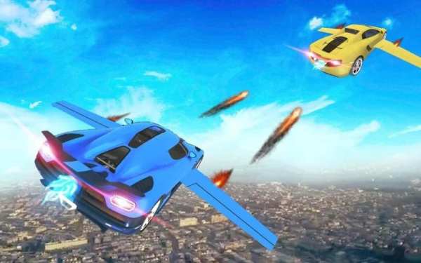 Futuristic Flying Car Taxi Simulator Driving स्क्रीनशॉट 7