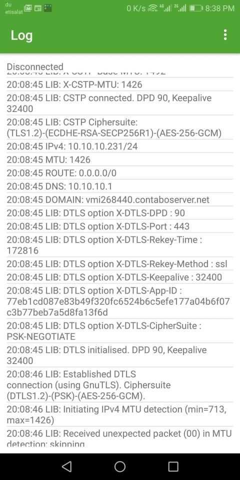 SX VPN screenshot 2