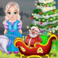 Little Elsa Clean Christmas Carriage on 9Apps