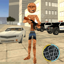 ikon Super Thing Stickman Rope Hero - Rock Monster Gang