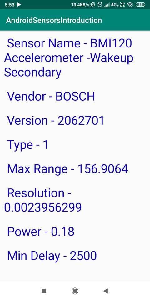 My Mobile Sensors screenshot 1