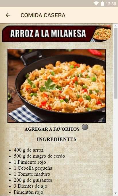 Comida Casera स्क्रीनशॉट 5