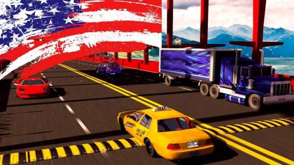 Real Taxi Game Simulator USA Cities स्क्रीनशॉट 2