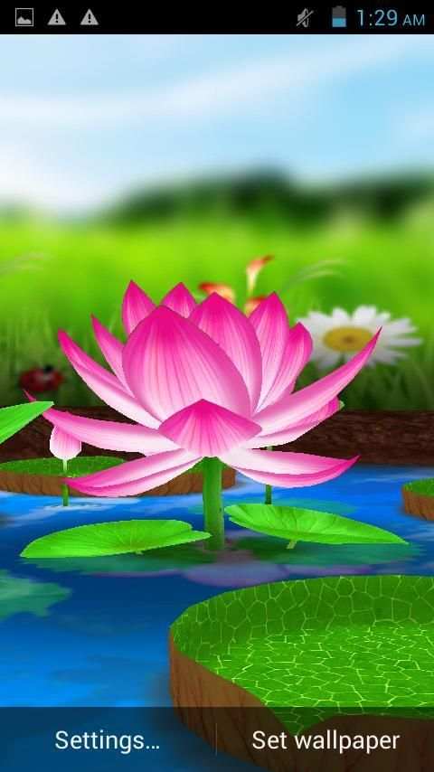 Lotus 3D Live Wallpaper स्क्रीनशॉट 8