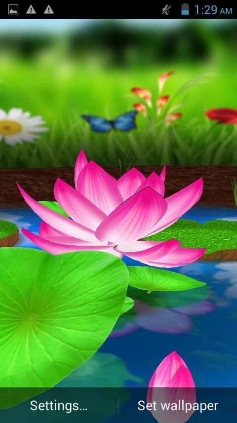 Lotus 3D Live Wallpaper स्क्रीनशॉट 2