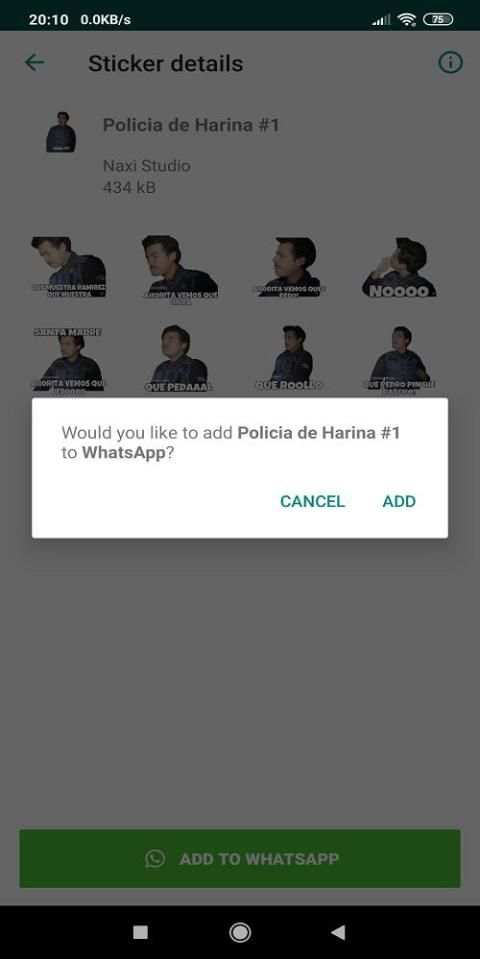 Stickers Policia de Harina Para WhatsApp screenshot 2