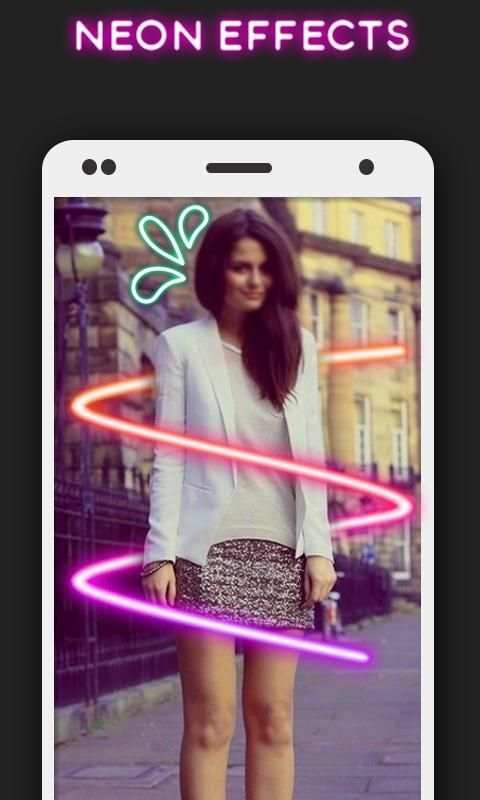 Neon Photo Editor 2019 स्क्रीनशॉट 1