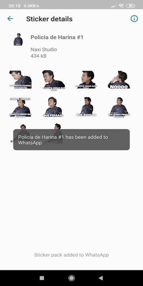 Stickers Policia de Harina Para WhatsApp screenshot 3
