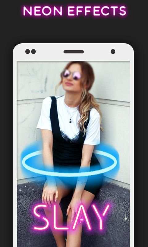 Neon Photo Editor 2019 स्क्रीनशॉट 2